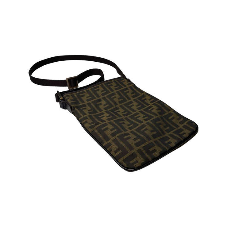 Fendi - FF Zucca Brown Canvas Crossbody Shoulder Bag