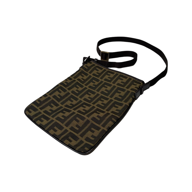 Fendi - FF Zucca Brown Canvas Crossbody Shoulder Bag