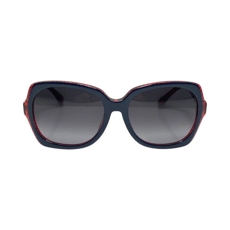 Fendi - FF Zucchino Red Blue Oversized Sunglasses