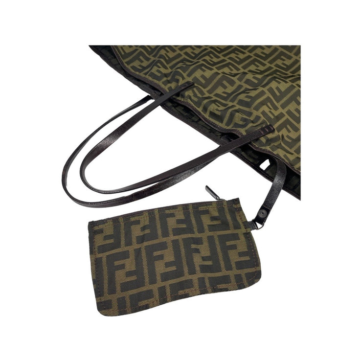 Fendi - Zucca Brown Fabric Tote w/Pouch