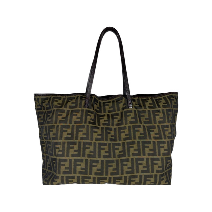 Fendi - Zucca Brown Fabric Tote w/Pouch