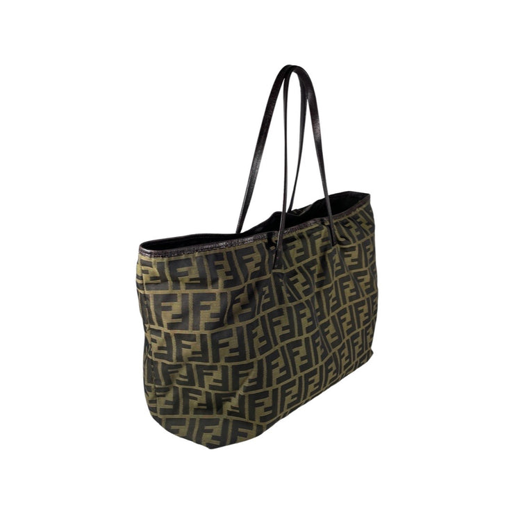 Fendi - Zucca Brown Fabric Tote w/Pouch
