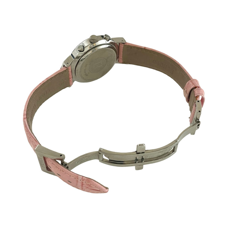 Fendi - Zucca Chronograph Mother of Pearl Pink Leather 4500L Watch