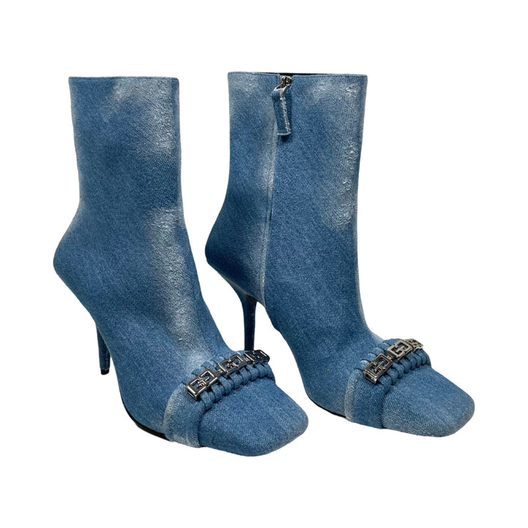 Givenchy - G Woven Denim Ankle Boots