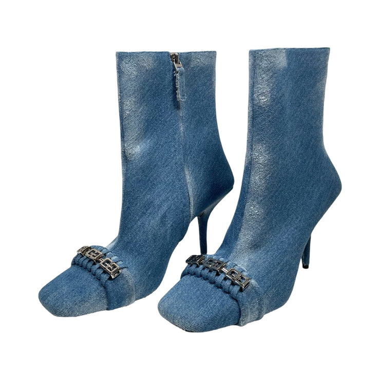 Givenchy - G Woven Denim Ankle Boots