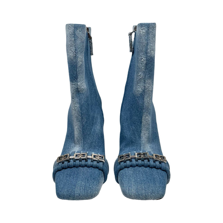 Givenchy - G Woven Denim Ankle Boots