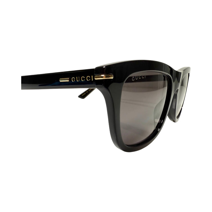 Gucci - Black Gold Bar Sunglasses