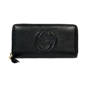 Gucci - Black Leather Soho Long Zip Wallet