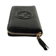 Gucci - Black Leather Soho Long Zip Wallet