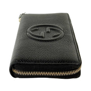 Gucci - Black Leather Soho Long Zip Wallet