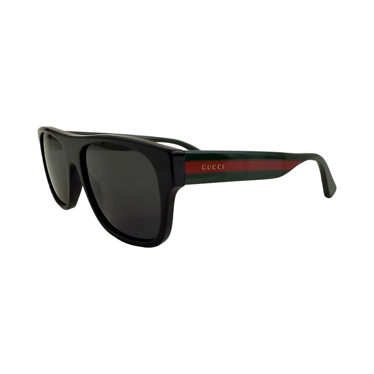 Gucci - Black Web Stripe Sunglasses