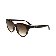 Gucci -  Brown Havana Round Cat-Eye Sunglasses