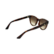 Gucci -  Brown Havana Round Cat-Eye Sunglasses