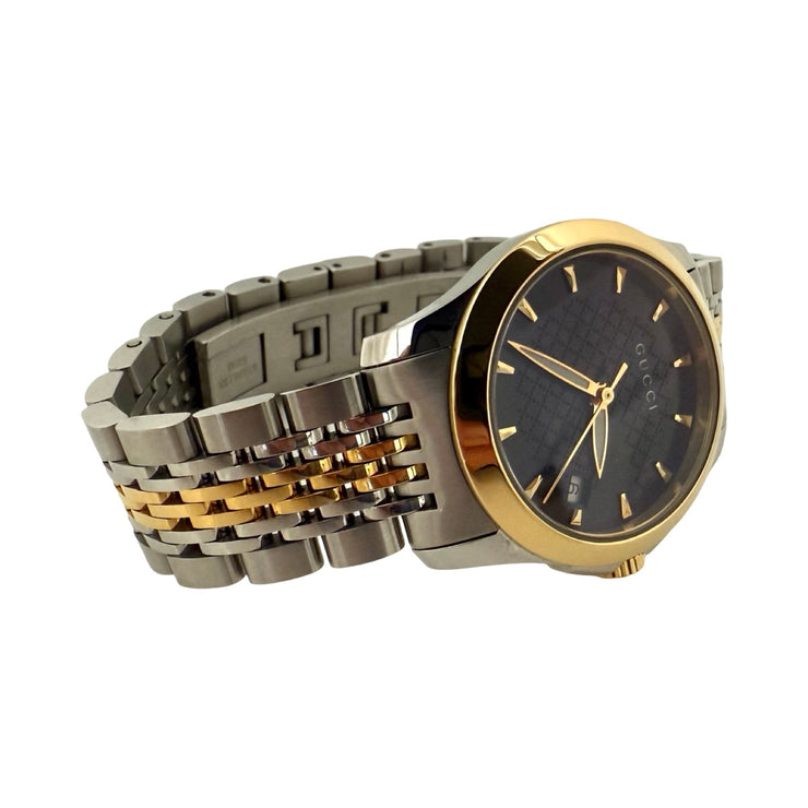 Gucci - G Timeless Black Dial Two Tone Quartz Date Watch 126.5
