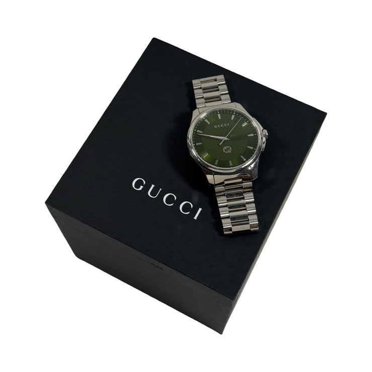 Gucci - G Timeless Green Dial 40mm Stainless Quartz Watch 126.3