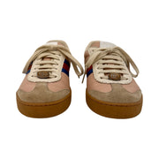 Gucci - G74 GG Pink Leather & Suede Web Sneakers 39