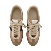 Gucci - G74 GG Pink Leather & Suede Web Sneakers 39