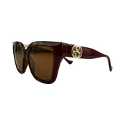 Gucci - GG Burgundy Havana Interlocking G Sunglasses