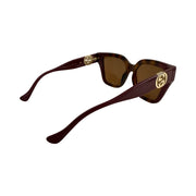Gucci - GG Burgundy Havana Interlocking G Sunglasses