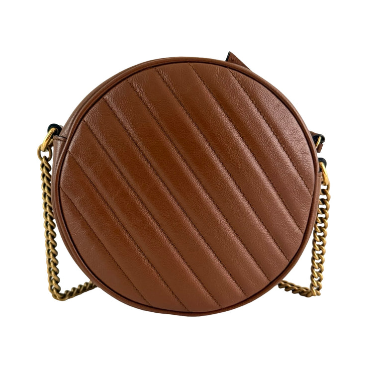 Gucci - GG Marmont Azalea Diagonal Matelasse Round Shoulder Bag