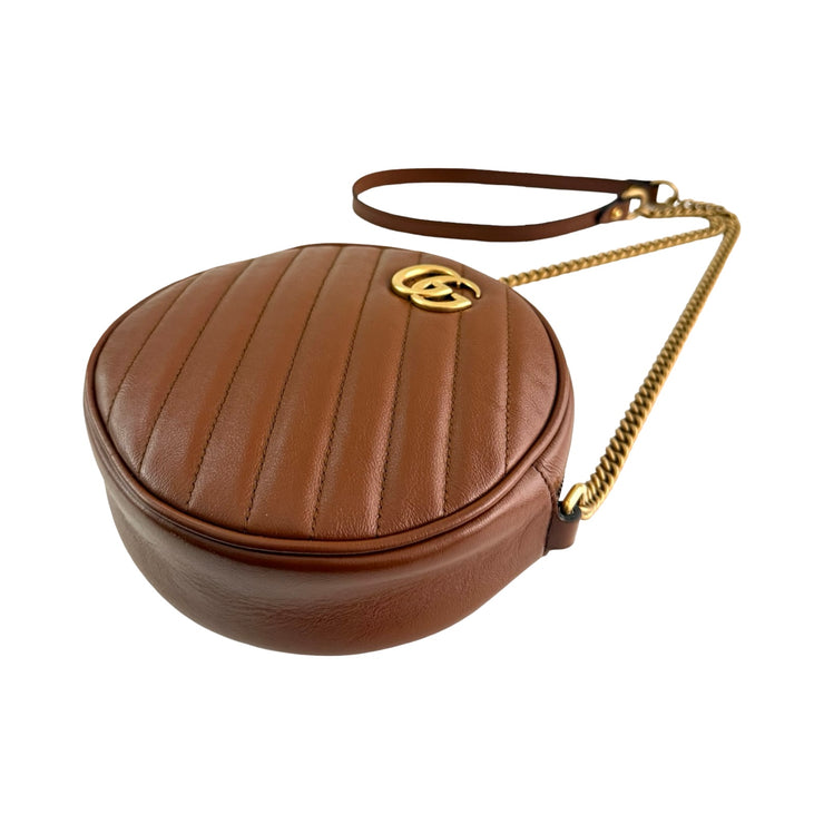 Gucci - GG Marmont Azalea Diagonal Matelasse Round Shoulder Bag