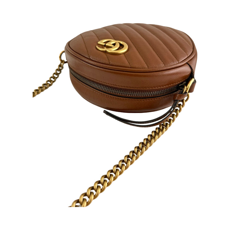 Gucci - GG Marmont Azalea Diagonal Matelasse Round Shoulder Bag
