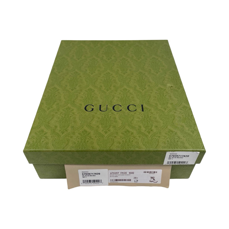 Gucci - GG Marmont Black Flores Nappa Charlot Leather Boots