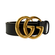 Gucci - GG Marmont Black Leather Belt 70/28