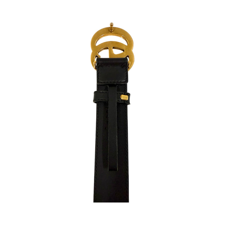 Gucci - GG Marmont Black Leather Belt 70/28