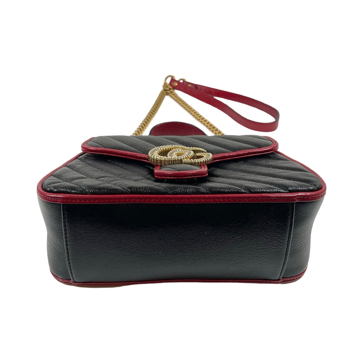 Gucci - GG Marmont Black Torchon Top Handle Crossbody
