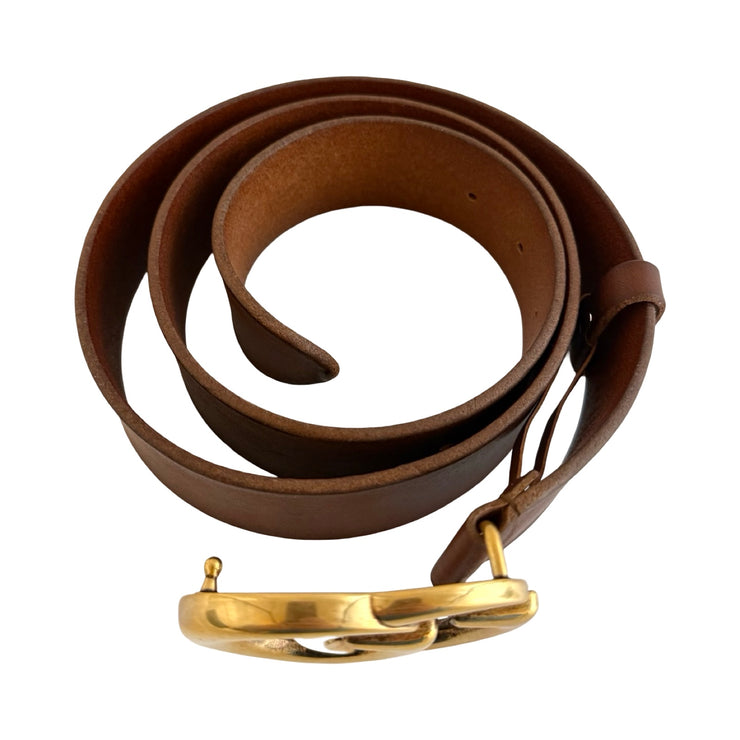 Gucci GG Marmont Brown Leather Wide Belt 90/36 | FOMO display picture 1
