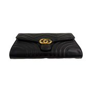 Gucci - GG Marmont Large Black Leather Clutch