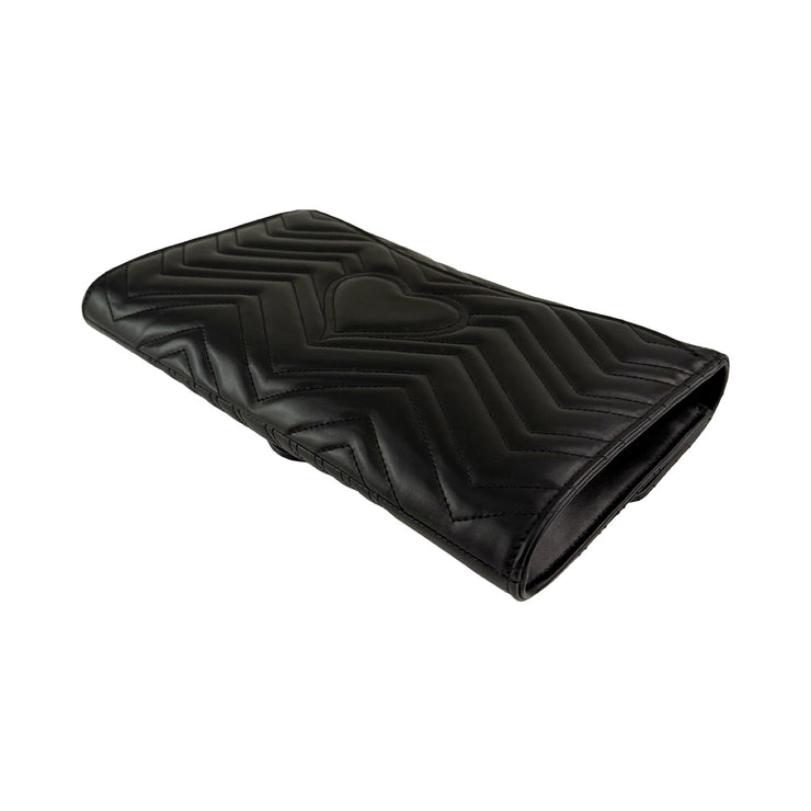 Gucci - GG Marmont Large Black Leather Clutch