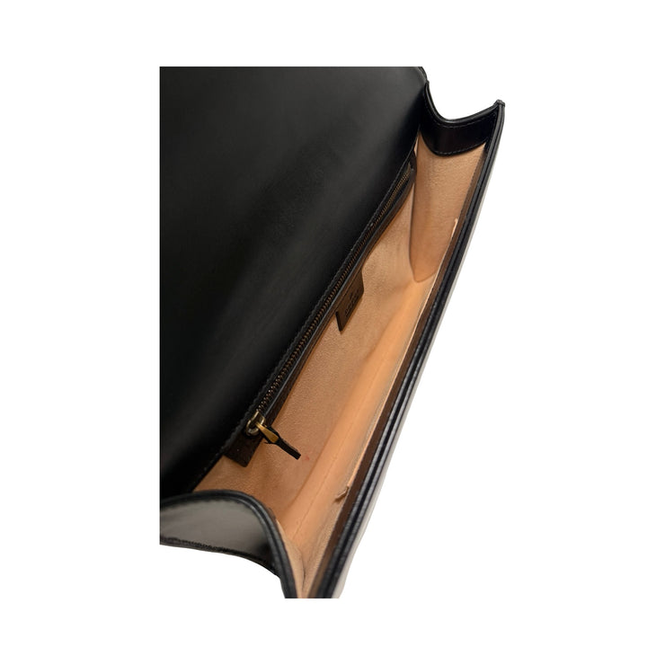 Gucci - GG Marmont Large Black Leather Clutch