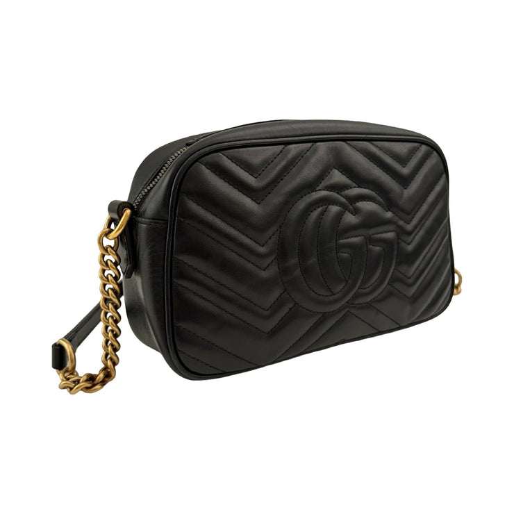Gucci - GG Marmont Small Camera Bag Black Matelasse