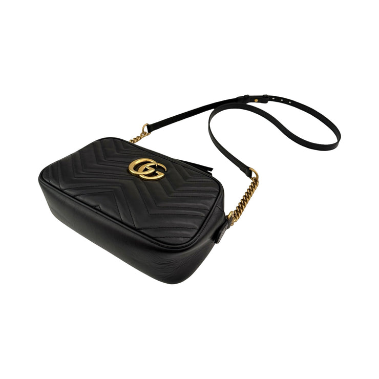 Gucci - GG Marmont Small Camera Bag Black Matelasse