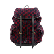 Gucci - GG Navy & Red XL Wool Backpack