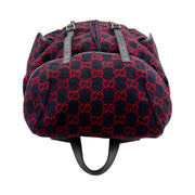 Gucci - GG Navy & Red XL Wool Backpack
