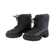 Gucci - GG Nylon & Black Leather Lace Up Boots 37