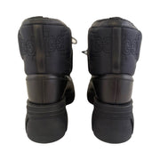 Gucci - GG Nylon & Black Leather Lace Up Boots 37