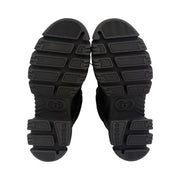 Gucci - GG Nylon & Black Leather Lace Up Boots 37