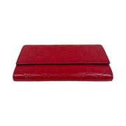Gucci - GG Red Leather Guccissima Long Bifold Wallet