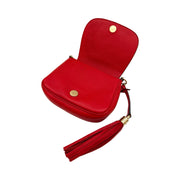 Gucci - GG Red Pebbled Leather Interlocking G Soho Flap Bag