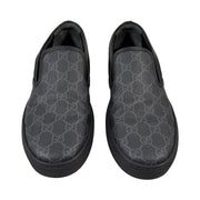 Gucci - GG Supreme Black Leather Slip On Men's Sneakers 8