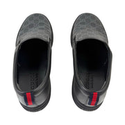 Gucci - GG Supreme Black Leather Slip On Men's Sneakers 8