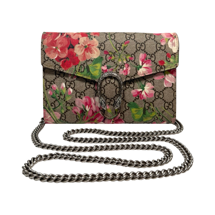 Gucci - GG Supreme Blooms Dionysus Chain Wallet