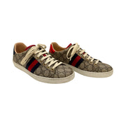 Gucci - GG Supreme Blue Web Ace Sneakers 38.5