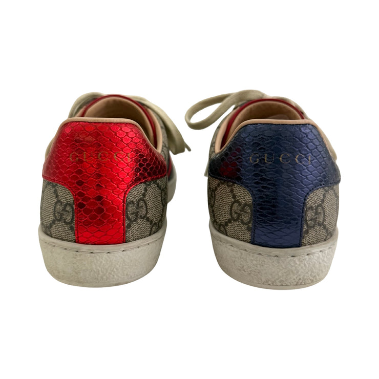 Gucci - GG Supreme Blue Web Ace Sneakers 38.5