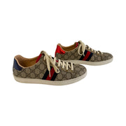 Gucci - GG Supreme Blue Web Ace Sneakers 38.5