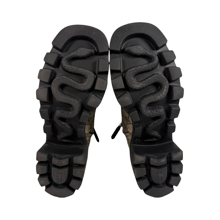Gucci - GG Supreme Magnum Horsebit Ankle Boots 37.5